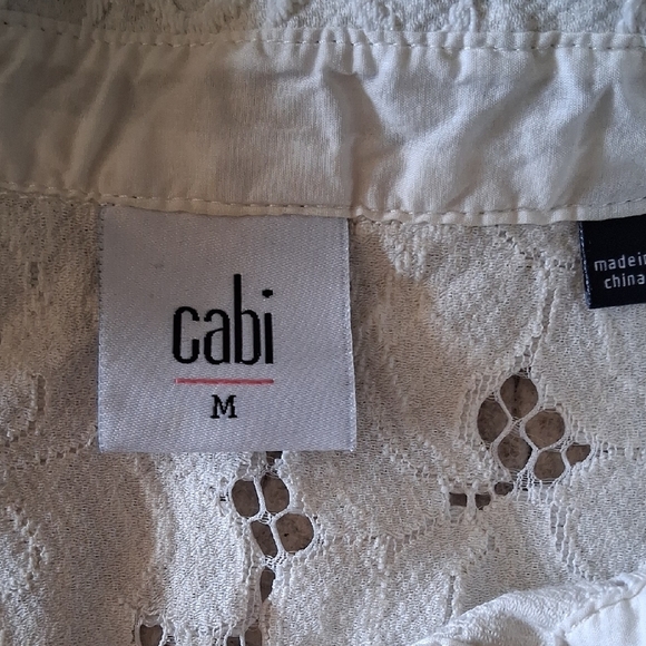 CAbi White Floral Lace Button Down Shirt - Picture 2 of 7